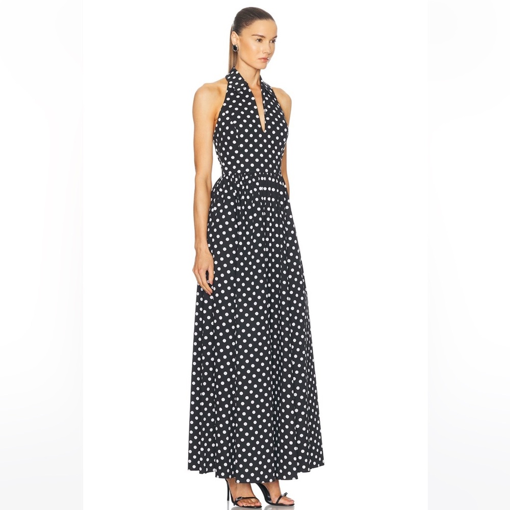 Caroline Constas Aya Open Back Collared Gown